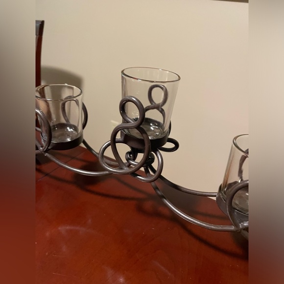 ๐ค Multi Scrolling Metal Wire/Glass Candle Holder - Picture 4 of 10